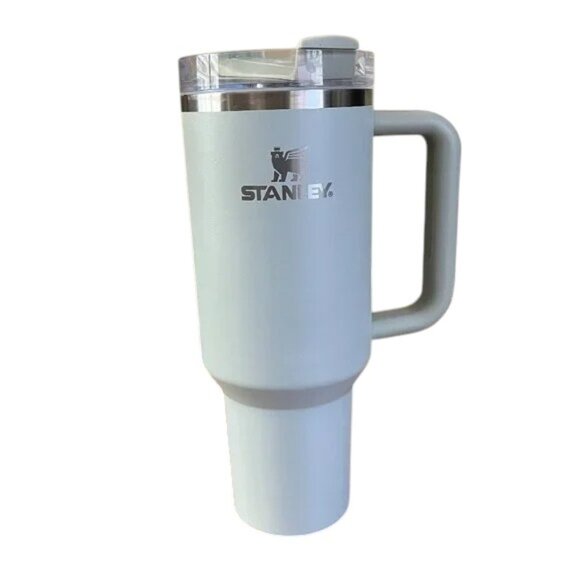 40oz Stanley Stainless Double Wall Drinkware Soft Green Excellent Condition - Picture 1 of 5